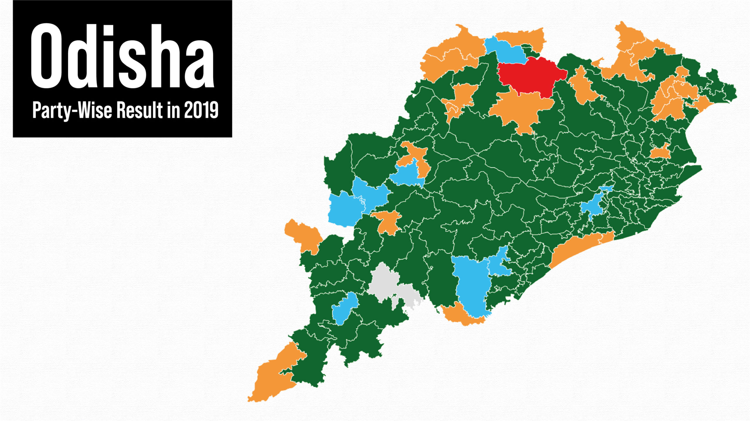 Odisha – Party Wise Seats in 2019